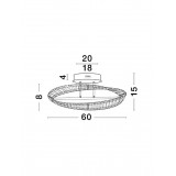 NOVA LUCE 9333060 | Aurelia-NL Nova Luce stropné svietidlo - TRIAC regulovateľná intenzita svetla 1x LED 3728lm 3500K zlatý, krištáľ