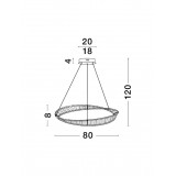 NOVA LUCE 9333062 | Aurelia-NL Nova Luce visiace svietidlo - TRIAC regulovateľná intenzita svetla, vedenie je možné zkrátiť 1x LED 4139lm 3500K zlatý, krištáľ