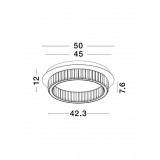 NOVA LUCE 9333071 | Aurelia-NL Nova Luce stropné svietidlo - TRIAC kruhový regulovateľná intenzita svetla 1x LED 1481lm 3500K chróm, krištáľ