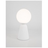 NOVA LUCE 9577011 | Zero-NL Nova Luce stolové svietidlo 20cm prepínač 1x G9 biela, opál