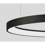 NOVA LUCE 9853684 | Pertino Nova Luce visiace svietidlo - TRIAC kruhový regulovateľná intenzita svetla, vedenie je možné zkrátiť 1x LED 2880lm 3000K čierna, biela