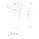 NOWODVORSKI 4454 | Mon Nowodvorski zabudovateľné svietidlo Ø67mm 1x LED 100lm 3000K IP67 hliník