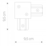 NOWODVORSKI 8970 | Profile Nowodvorski prvok systému - 90° koleno - zapustené doplnok biela