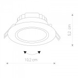 NOWODVORSKI 8988 | Eol Nowodvorski zabudovateľné svietidlo kruhový sklápacie Ø102mm 1x LED 350lm 3000K IP44/20 biela