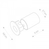 NOWODVORSKI 9102 | Oia-LED Nowodvorski zabudovateľné svietidlo kruhový Ø48mm 1x LED 50lm 3000K čierna