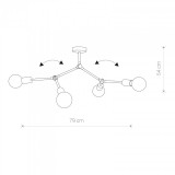 NOWODVORSKI 9140 | Twig Nowodvorski stropné svietidlo otočné prvky 4x E27 čierna