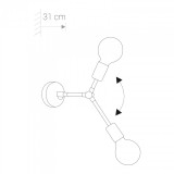 NOWODVORSKI 9141 | Twig Nowodvorski rameno stenové svietidlo otočné prvky 2x E27 čierna