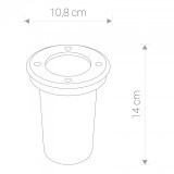 NOWODVORSKI 9554 | Paoli Nowodvorski zabudovateľné svietidlo kruhový Ø110mm 1x GU10 IP67 chróm