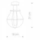 NOWODVORSKI 9741 | Manufacture Nowodvorski stropné svietidlo 1x E27 čierna, mosadz