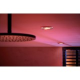 PHILIPS 8719514355347 | PHILIPS-hue-Xamento Philips zabudovateľné hue múdre osvetlenie kruhový regulovateľná intenzita svetla, meniace farbu, nastaviteľná farebná teplota, Bluetooth Ø94mm 1x GU10 350lm 2200 <-> 6500K chróm