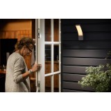 PHILIPS 8719514417670 | Splay Philips stenové svietidlo 1x LED 1100lm 2700K IP44 antracit, biela