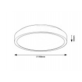 RABALUX 71258 | Samira-RA Rabalux stropné LED panel 1x LED 2930lm 4000K IP44 biela