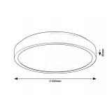 RABALUX 71259 | Samira-RA Rabalux stropné LED panel 1x LED 3150lm 4000K IP44 biela