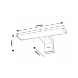 RABALUX 75039 | Levon-RA Rabalux stenové svietidlo 1x LED 450lm 4000K IP44 chróm, biela