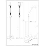 TRIO 420910107 | Bergamo-TR Trio stojaté svietidlo 135cm dotykový vypínač flexibilné, regulovateľná intenzita svetla 1x LED 1100lm 3000K matný nikel