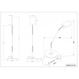 TRIO 520910107 | Bergamo-TR Trio stolové svietidlo 50cm dotykový vypínač flexibilné, regulovateľná intenzita svetla 1x LED 1100lm 3000K matný nikel