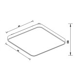 ZUMA LINE 12100005-SL | Sierra-ZL Zuma Line stropné svietidlo štvorec 1x LED 3900lm 4000K leštený hliník, morené