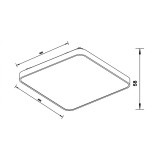 ZUMA LINE 12100006-GD | Sierra-ZL Zuma Line stropné svietidlo štvorec 1x LED 2400lm 4000K zlaté,matné, morené