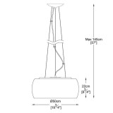 ZUMA LINE P0076-06X | Crystal-ZL Zuma Line visiace svietidlo kruhový vedenie je možné zkrátiť 6x G9 chróm, dym, priesvitné