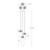 ZUMA LINE P0389-03D-0FD2 | Gem Zuma Line visiace svietidlo hriadeľ nastaviteľná výška 3x G9 antická bronzováová, priesvitné, krištáľ