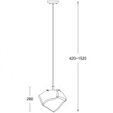 ZUMA LINE P0488-01B-U8AC | Rock-ZL Zuma Line visiace svietidlo vedenie je možné zkrátiť 1x E27 zlatý, priesvitné, chróm