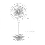 ZUMA LINE P0491-09E-F7DY | Urchin Zuma Line visiace svietidlo nastaviteľná výška 9x G9 zlatý, jantárové