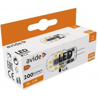 AVIDE ABG4NW-2W-B | G4 2W Avide LED svetelný zdroj svietidlo 200lm 4000K 270°