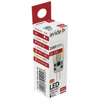 AVIDE ABG4WW-2W | G4 2W Avide LED svetelný zdroj svietidlo 200lm 3000K 270°