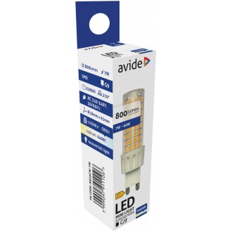 AVIDE ABG9CW-7W | G9 7W Avide LED svetelný zdroj svietidlo 800lm 6400K 220°