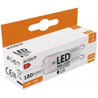 AVIDE ABG9NW-2.5W-B | G9 2,5W Avide LED svetelný zdroj svietidlo 180lm 4000K 160°