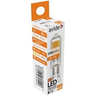 AVIDE ABG9NW-2WN-COB | G9 2W Avide LED svetelný zdroj svietidlo 200lm 4000K 360°