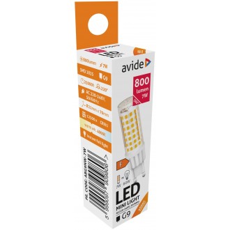 AVIDE ABG9NW-7W | G9 7W Avide LED svetelný zdroj svietidlo 800lm 4000K 220°