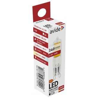 AVIDE ABG9WW-2.2W-COB | G9 2,2W Avide LED svetelný zdroj svietidlo 240lm 3000K 270°