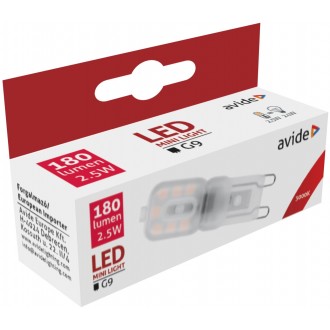 AVIDE ABG9WW-2.5W-B | G9 2,5W Avide LED svetelný zdroj svietidlo 180lm 3000K 160°