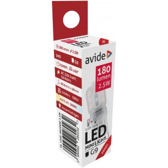 AVIDE ABG9WW-2.5W | G9 2,5W Avide LED svetelný zdroj svietidlo 180lm 3000K 160°