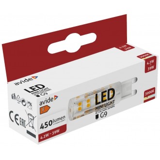 AVIDE ABG9WW-4.2W-B | G9 4,2W Avide LED svetelný zdroj svietidlo 450lm 3000K 270°