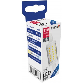 AVIDE ABR7SCW6W-D | R7s 6W Avide LED svetelný zdroj svietidlo 510lm 6400K 360°