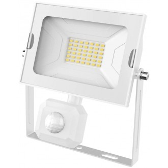 AVIDE ABSSFLNW-30W-PIR-W | AV-Flood-Slim Avide svetlomet reflektory svietidlo pohybový senzor 1x LED 2250lm 4000K IP44 biela