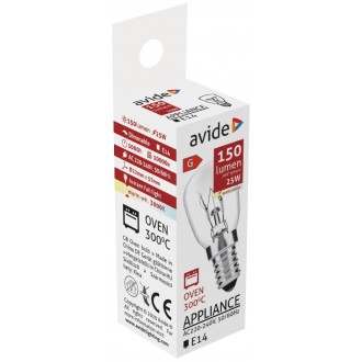 AVIDE ARAH14WW-25W | E14 25W Avide žiarovka rúra - max 300 °C 150lm 3000K 360°