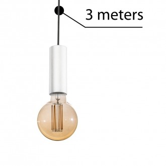 AZZARDO 3114 | Ziko Azzardo prvok systému 3m svietidlo 1x E27 biela, čierna