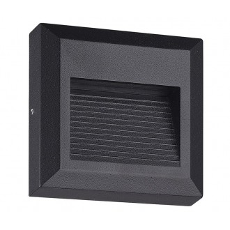 AZZARDO 4513 | Afi Azzardo stenové svietidlo štvorec 1x LED 150lm 4000K IP54 čierna
