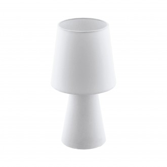 EGLO 97121 | Carpara Eglo stolové svietidlo 34cm prepínač na vedení 2x E14 biela