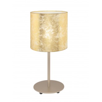 EGLO 97646 | Viserbella Eglo stolové svietidlo kruhový 40cm prepínač na vedení 1x E27 šampanské, zlatý