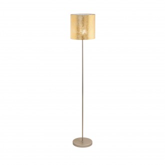 EGLO 97647 | Viserbella Eglo stojaté svietidlo kruhový 158,5cm nožný vypínač 1x E27 šampanské, zlatý
