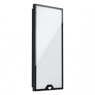 EGLO 99522 | Casazza Eglo stenové, stropné svietidlo obdĺžnik pohybový senzor 1x LED 2200lm 3000K IP44 čierna, biela
