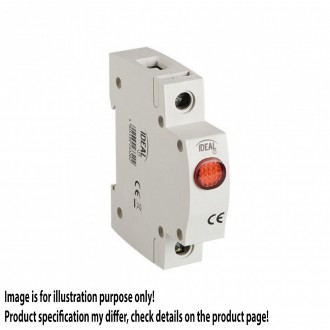 KANLUX 23320 | Kanlux LED kontrolka DIN35 modul, 3R - KLI-R - svetlo šedá, červená