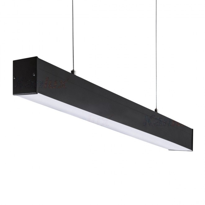 KANLUX 28450 | Alin-4LED Kanlux visiace 1200mm svietidlo - MICROPRISM - AL 4LED 120-MPR-B - tehla určené pre T8 LED zdroje 1x G13 / T8 LED čierna