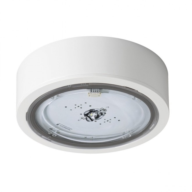 KANLUX 33823 | iTech Kanlux viacúčelové núdzové osvetlenie 3h - stenové, stropné, zabudovateľné svietidlo - ST - ITECH C1 302 STW - kruhový 1x LED 238lm 5000K IP65 biela