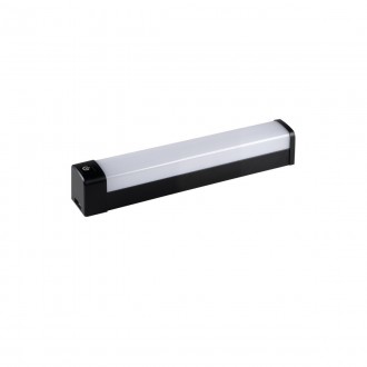 KANLUX 36651 | Akvo Kanlux stenové svietidlo - LIN-3001-60-CH - prepínač 1x LED 1600lm 4000K IP44 čierna, biela