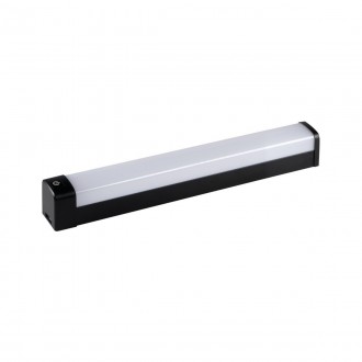 KANLUX 36654 | Akvo Kanlux stenové svietidlo - LIN-3001-60-CH - prepínač 1x LED 2300lm 4000K IP44 čierna, biela